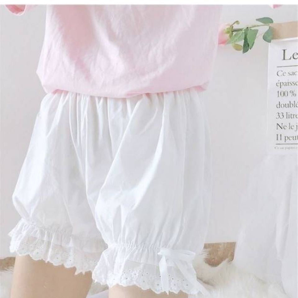 Embroidered lace hem, visible petticoat pants, chafing prevention (2L/3L/4L/5L) / Plus size innerwear