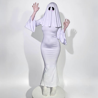 闇夜のゴーストガールズワンピース(M/L/LL/3L/4L/5L/6L)/コスプレ/ハロウィン