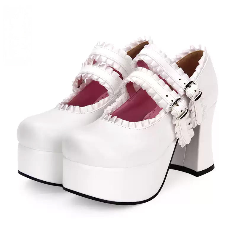 [Orders accepted up to 29cm] Dark Angel Frill Pumps