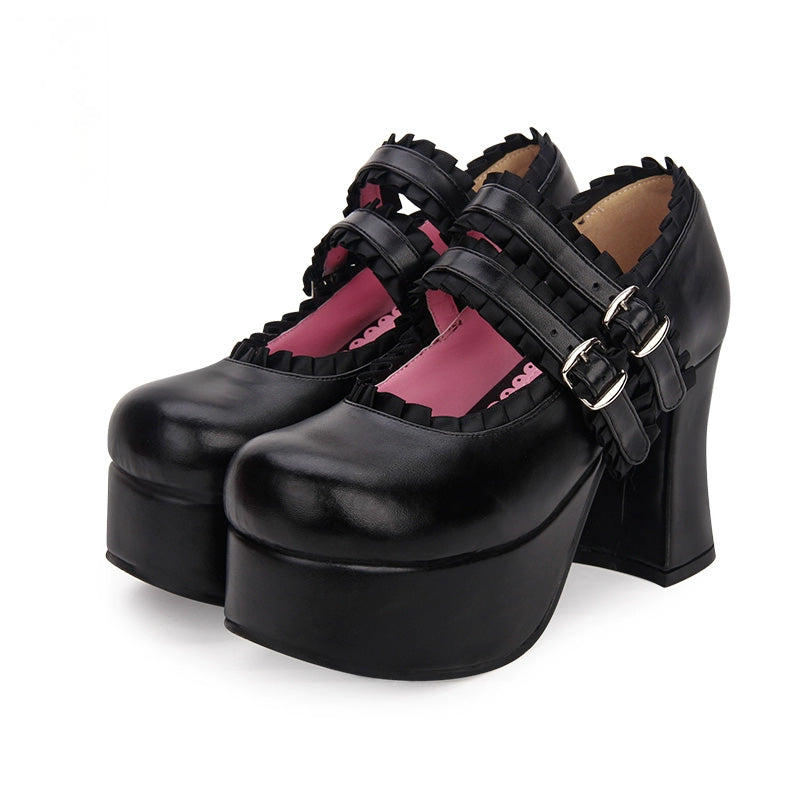 [Orders accepted up to 29cm] Dark Angel Frill Pumps