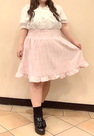 身長150cm以下の時のワンピースの着丈54cm