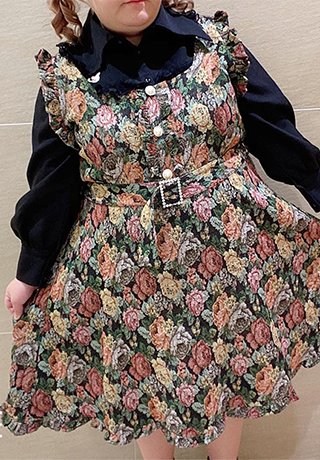 身長151cm-155cmの時のワンピースの着丈105cm