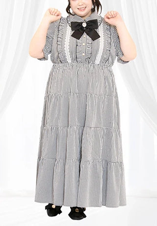 身長151cm-155cmの時のワンピースの着丈127cm