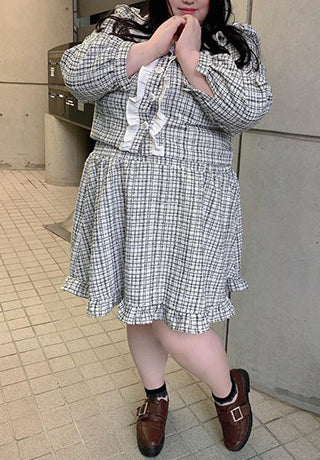 身長151cm-155cmの時のスカートの着丈55cm