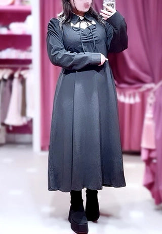 身長156cm-160cmの時のワンピースの着丈125cm