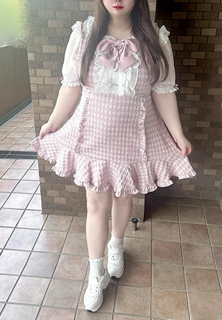 身長156cm-160cmの時のワンピースの着丈92cm