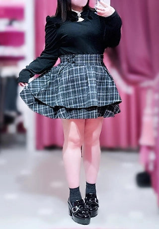 身長156cm-160cmの時のスカートの着丈45cm