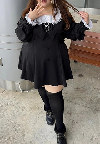 身長161cm-165cmの時のワンピースの着丈84cm