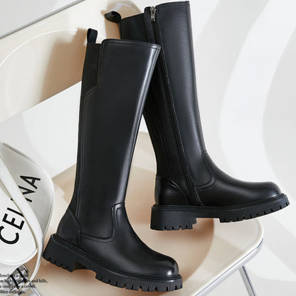 【ふくらはぎゆったり50~58cm】ブラックムーン・エクステンドフィットブーツ(ふくらはぎ大きいサイズ)