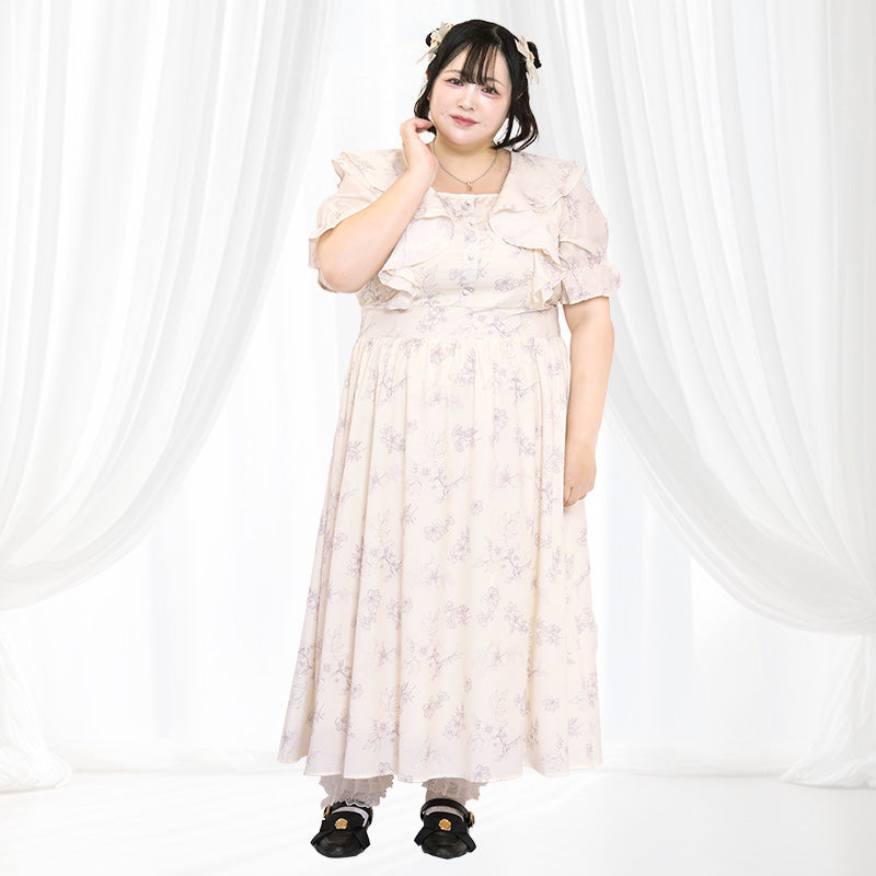 Sweet Vanilla Fluffy Memory Dress (3L/4L/5L/6L) / Taberunosky
