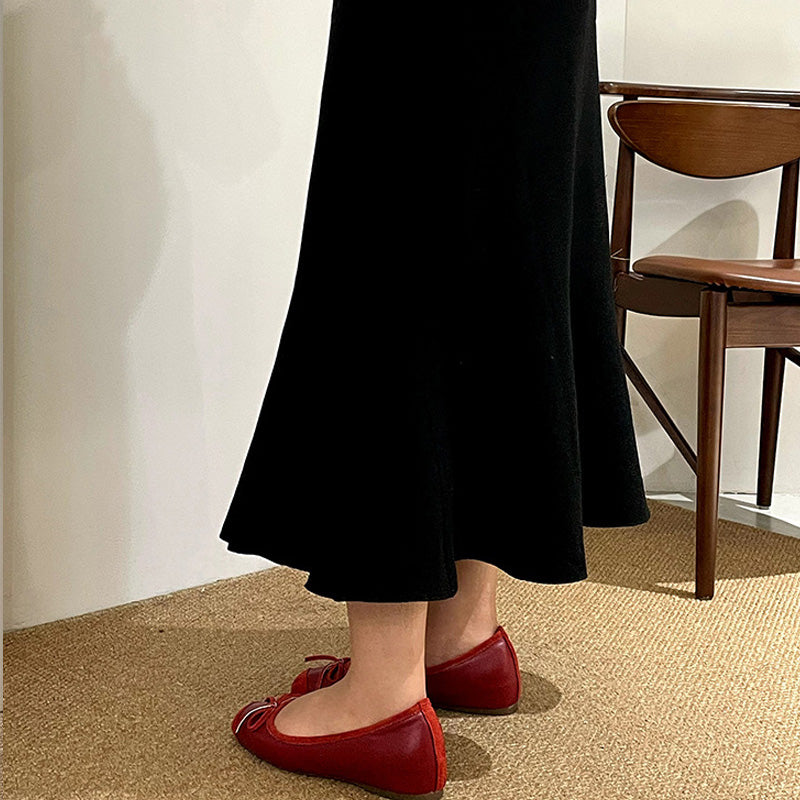 大きいサイズ レディース エレガントフロー・黒マーメイドスカート(LL/3L/4L)