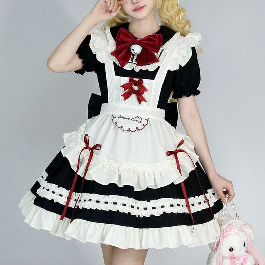 Cheese Cat Cafe Maid Dress (M/L/2L/3L/4L/5L/6L) / Cosplay / Christmas
