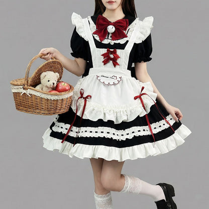 Cheese Cat Cafe Maid Dress (M/L/2L/3L/4L/5L/6L) / Cosplay / Christmas
