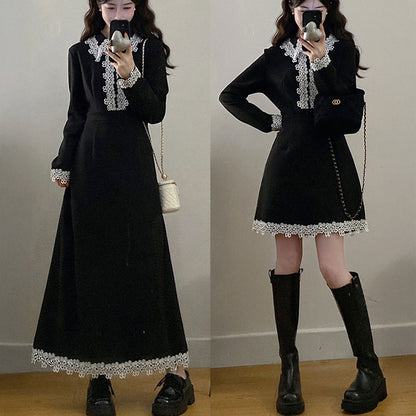 【選べる丈】クラシックレースワンピース(L/LL/3L/4L/5L)