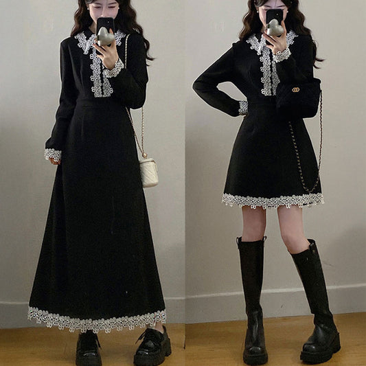 【選べる丈】クラシックレースワンピース(L/LL/3L/4L/5L)