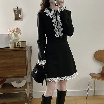 【選べる丈】クラシックレースワンピース(L/LL/3L/4L/5L)