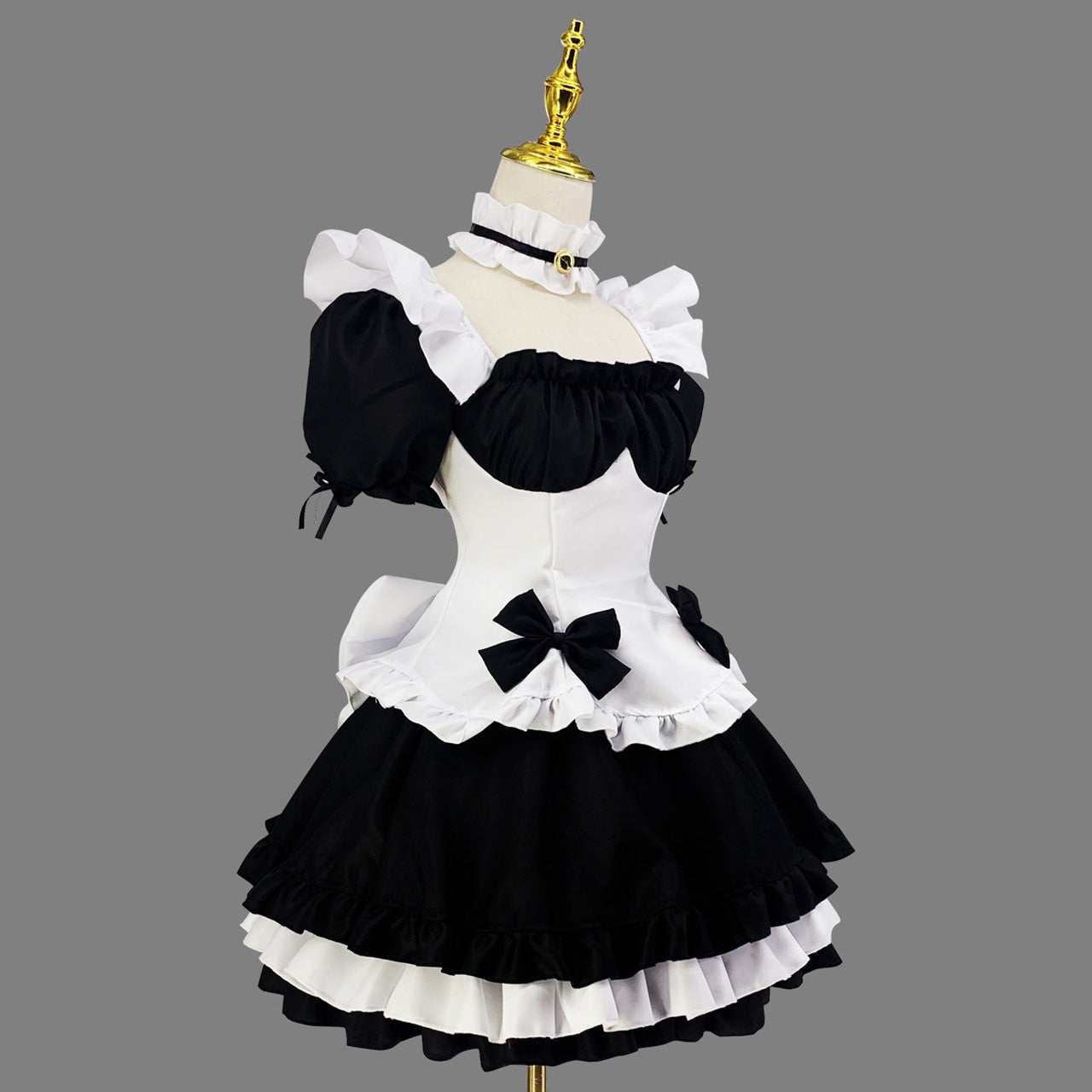 大きいサイズ レディース Big Ribbon Maid Outfit Set (2L/3L/4L/5L/6L) / Plus Sizes / Cosplay / Halloween