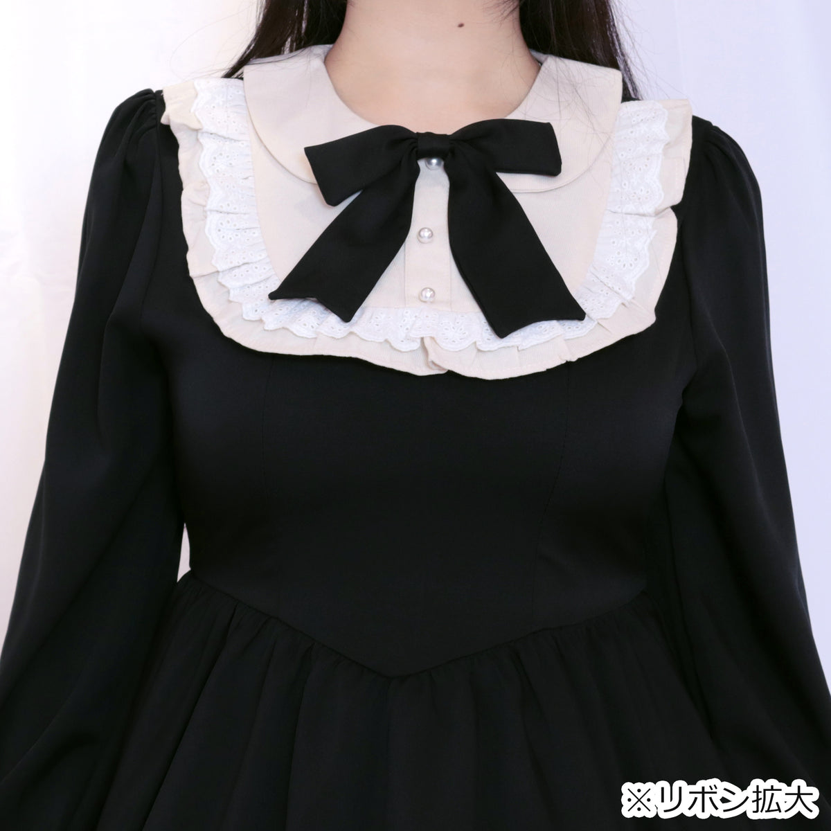 Nocturne Ribbon Landmine Flare Dress (L/LL/3L/4L/5L)