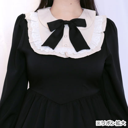 Nocturne Ribbon Landmine Flare Dress (L/LL/3L/4L/5L)