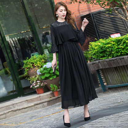 エレーヌ・シフォンレースドレス(3L/4L/5L/6L)オケージョン/結婚式