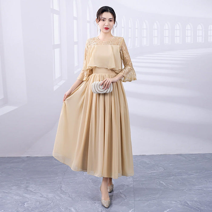 エレーヌ・シフォンレースドレス(3L/4L/5L/6L)オケージョン/結婚式