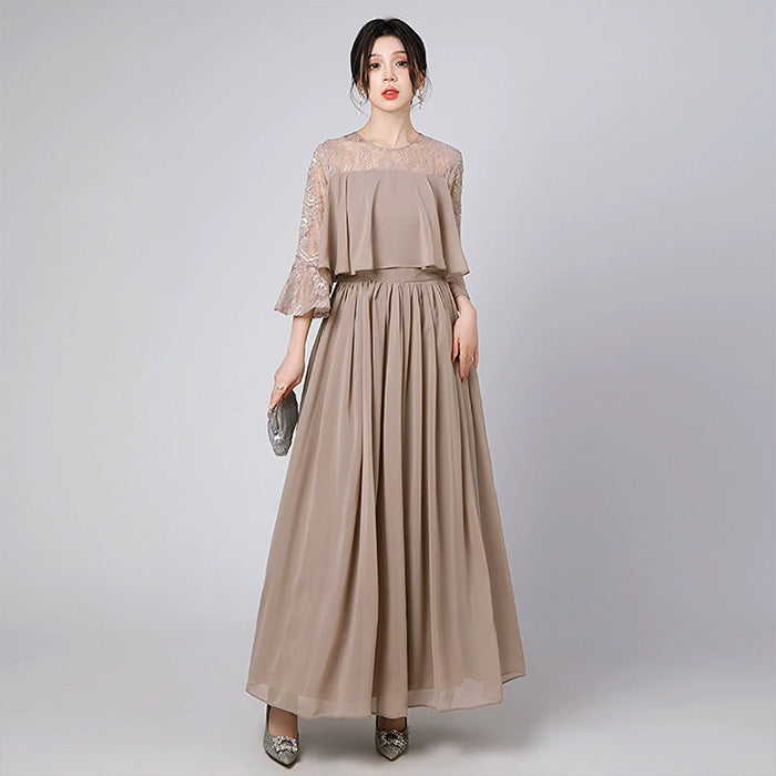 エレーヌ・シフォンレースドレス(3L/4L/5L/6L)オケージョン/結婚式