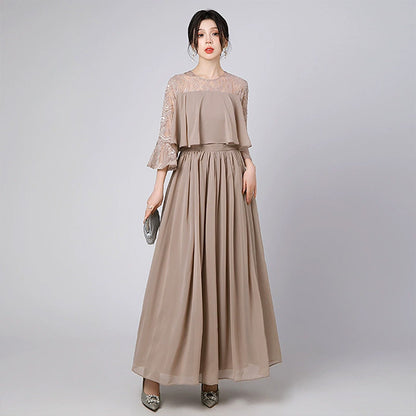 エレーヌ・シフォンレースドレス(3L/4L/5L/6L)オケージョン/結婚式