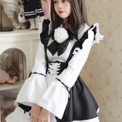 Black Pretty Maid Dress (M/L/2L/3L/4L/5L) / Plus Sizes / Cosplay / Halloween