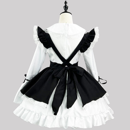 Black Pretty Maid Dress (M/L/2L/3L/4L/5L) / Plus Sizes / Cosplay / Halloween