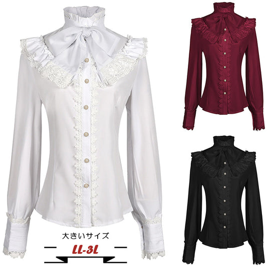 クラシカルリボン幻想ブラウス(L/LL/3L)