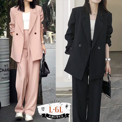 Sleek and beautiful line double-breasted suit (L/LL/3L/4L/5L/6L) / Occasion