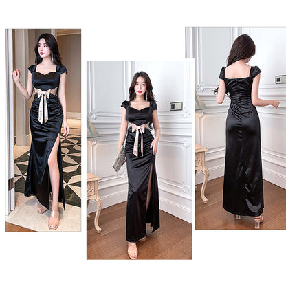 ロイヤルグロウ・クラシカルリボンドレス(L/LL/3L/4L)