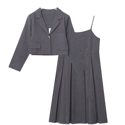 ショコラ・クラシックレイヤードジャケットワンピースセット(LL/3L/4L/5L/6L)