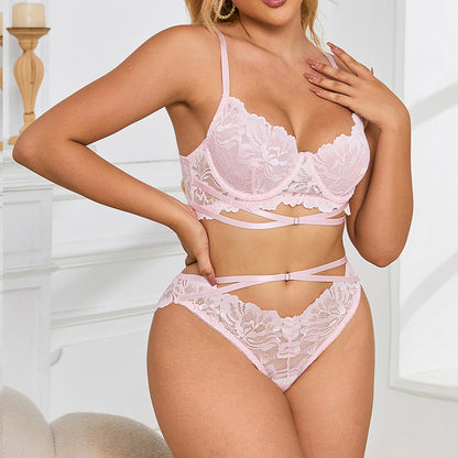 ローズミルク・レースドリームランジェリー下着セット(L/LL-3L/4L-5L)