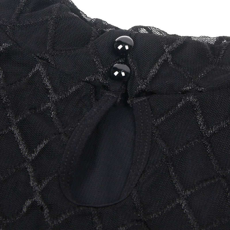 大きいサイズ レディース ミッドナイトダイヤ・シアースリーブボディスーツ(L/LL/3L)