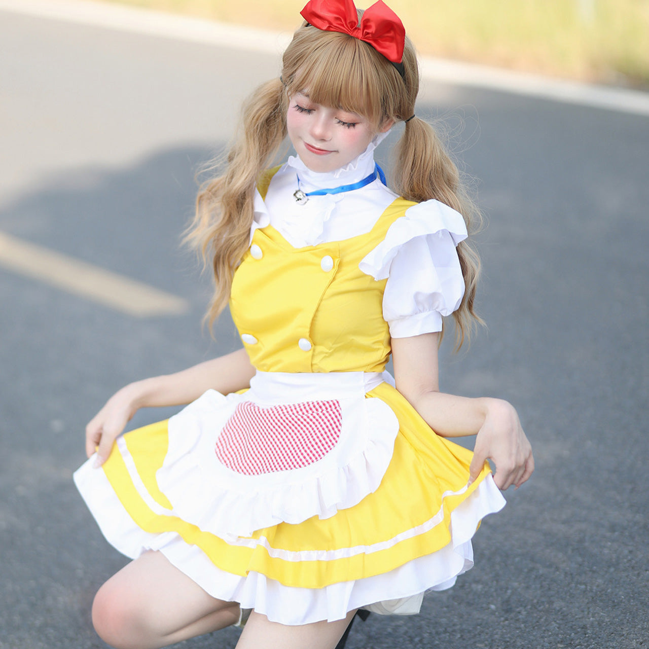 大きいサイズ レディース Reliable Little Sister Robot Maid Dress (M/L/2L/3L/4L/5L/6L) / Cosplay / Halloween
