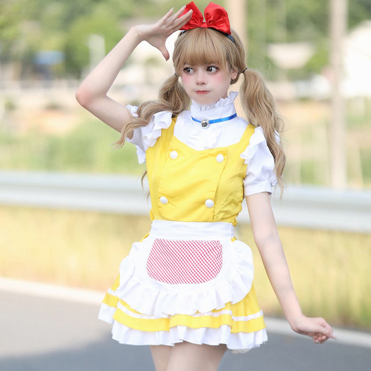 大きいサイズ レディース Reliable Little Sister Robot Maid Dress (M/L/2L/3L/4L/5L/6L) / Cosplay / Halloween