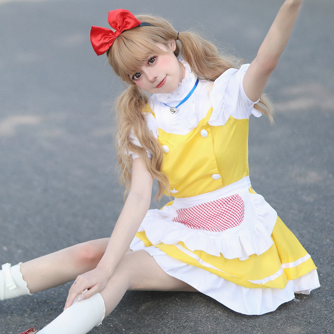 大きいサイズ レディース Reliable Little Sister Robot Maid Dress (M/L/2L/3L/4L/5L/6L) / Cosplay / Halloween