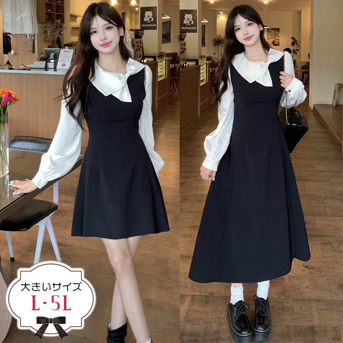 ノーブルリボン・セレクトワンピース(L/LL/3L/4L/5L)