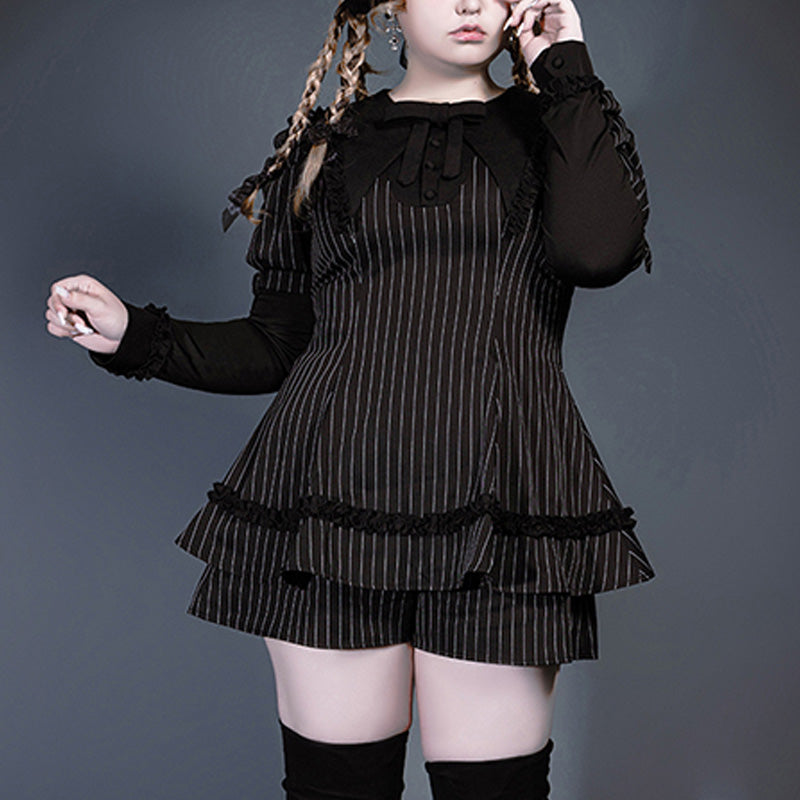 ブラックリリィ・クラシカルフリルセットアップ(LL/3L)