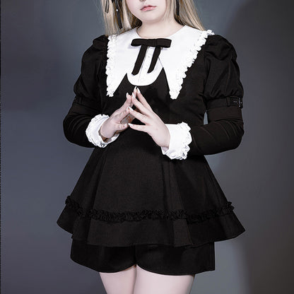 ノワールクラシック・レースカラーセットアップ(LL/3L)