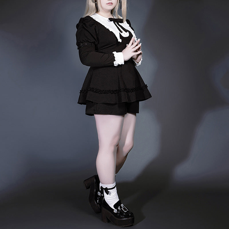 大きいサイズ レディース｜ノワールクラシック・レースカラー