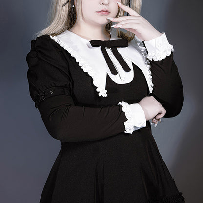 ノワールクラシック・レースカラーセットアップ(LL/3L)