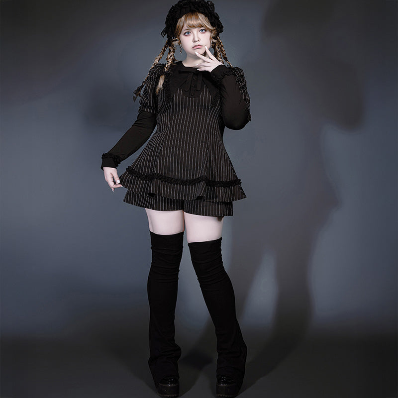 ブラックリリィ・クラシカルフリルセットアップ(LL/3L)