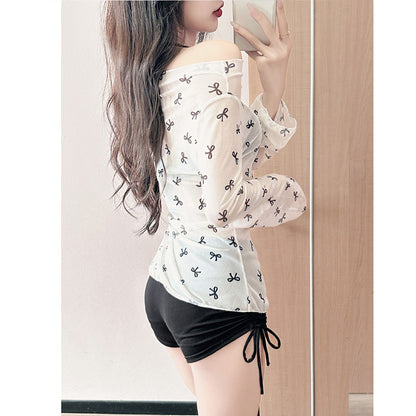 きゅん甘ドレープリボンスイムウェア(LL/3L/4L)