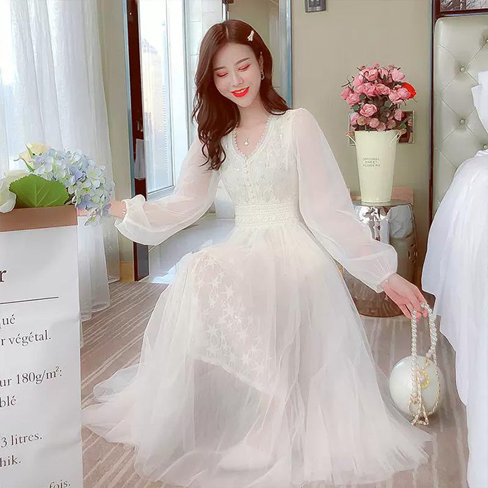 大きいサイズ レディース フェアリーチュール・エレガンスロングワンピース(L/LL/3L)