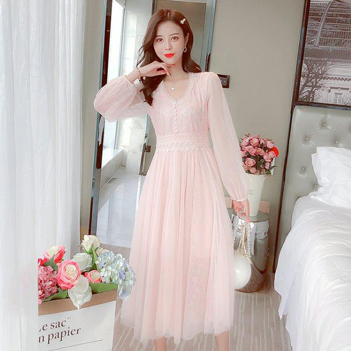 大きいサイズ レディース フェアリーチュール・エレガンスロングワンピース(L/LL/3L)