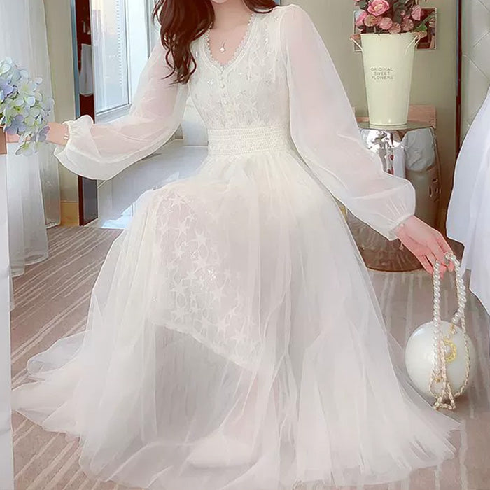 大きいサイズ レディース フェアリーチュール・エレガンスロングワンピース(L/LL/3L)