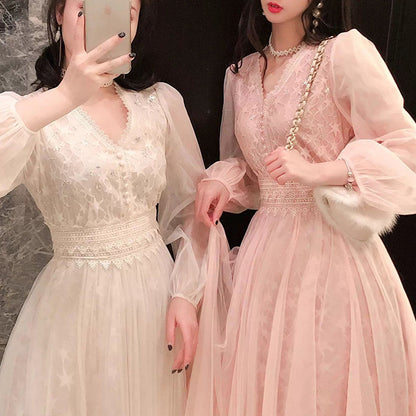 フェアリーチュール・エレガンスロングワンピース(L/LL/3L)