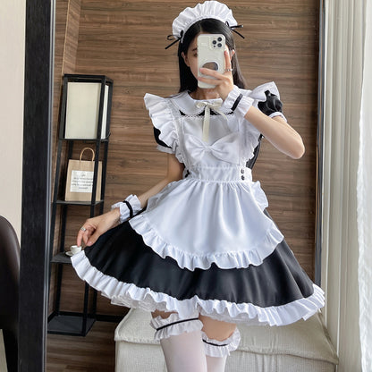 Classical Ribbon Maid Dress (Sizes 2L, 3L, 4L, 5L, and 6L) / Cosplay / Halloween